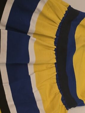 Polo by Ralph Lauren Blue, Yellow & White Striped Kids Casual Dress